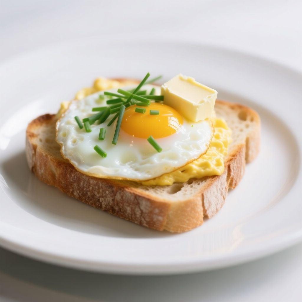 Soft-Scrambled Eggs with Fresh Chives on Sourdough Soft-Scrambled Eggs with Fresh Chives on Sourdough