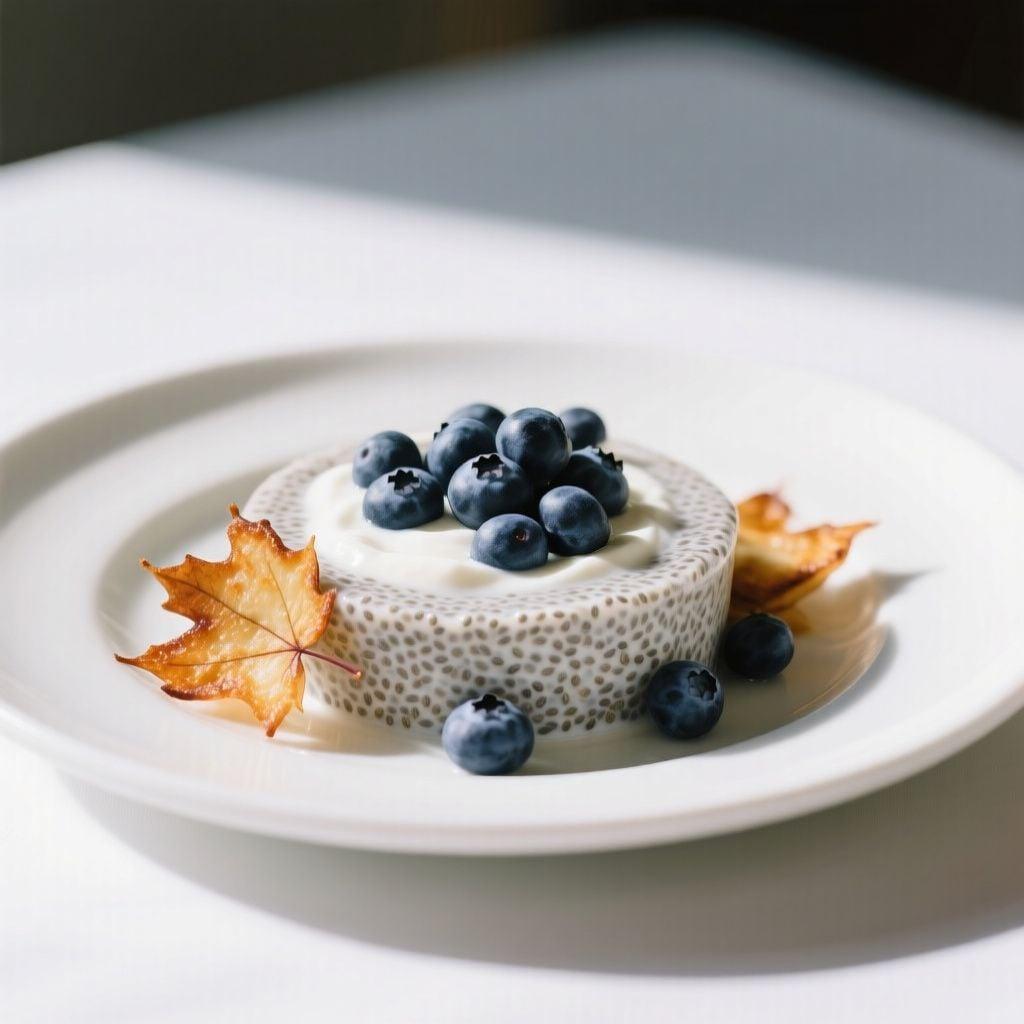 Vanilla-Maple Chia Pudding with Fresh Blueberries Vanilla-Maple Chia Pudding with Fresh Blueberries