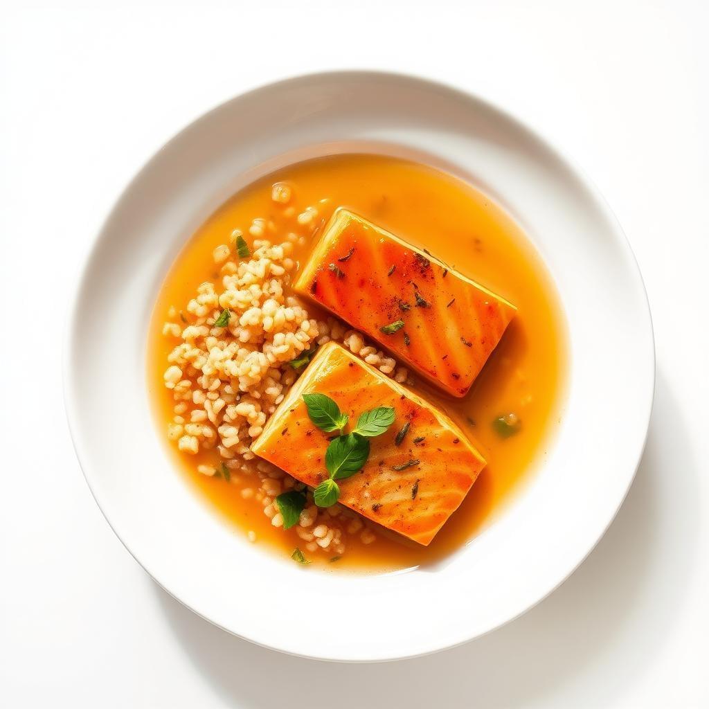 Spicy Miso Salmon Soup with Quinoa Spicy Miso Salmon Soup with Quinoa