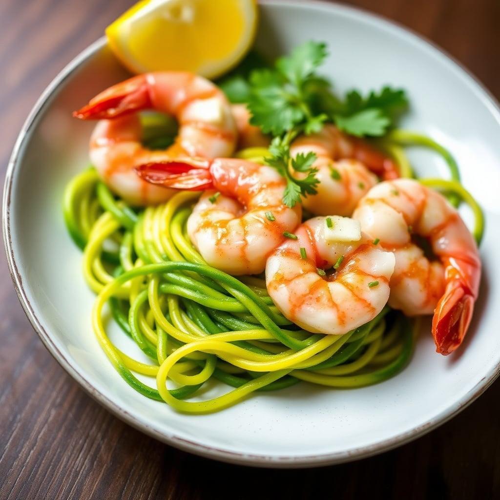 15-Minute Garlic Butter Shrimp with Zucchini Noodles 15-Minute Garlic Butter Shrimp with Zucchini Noodles