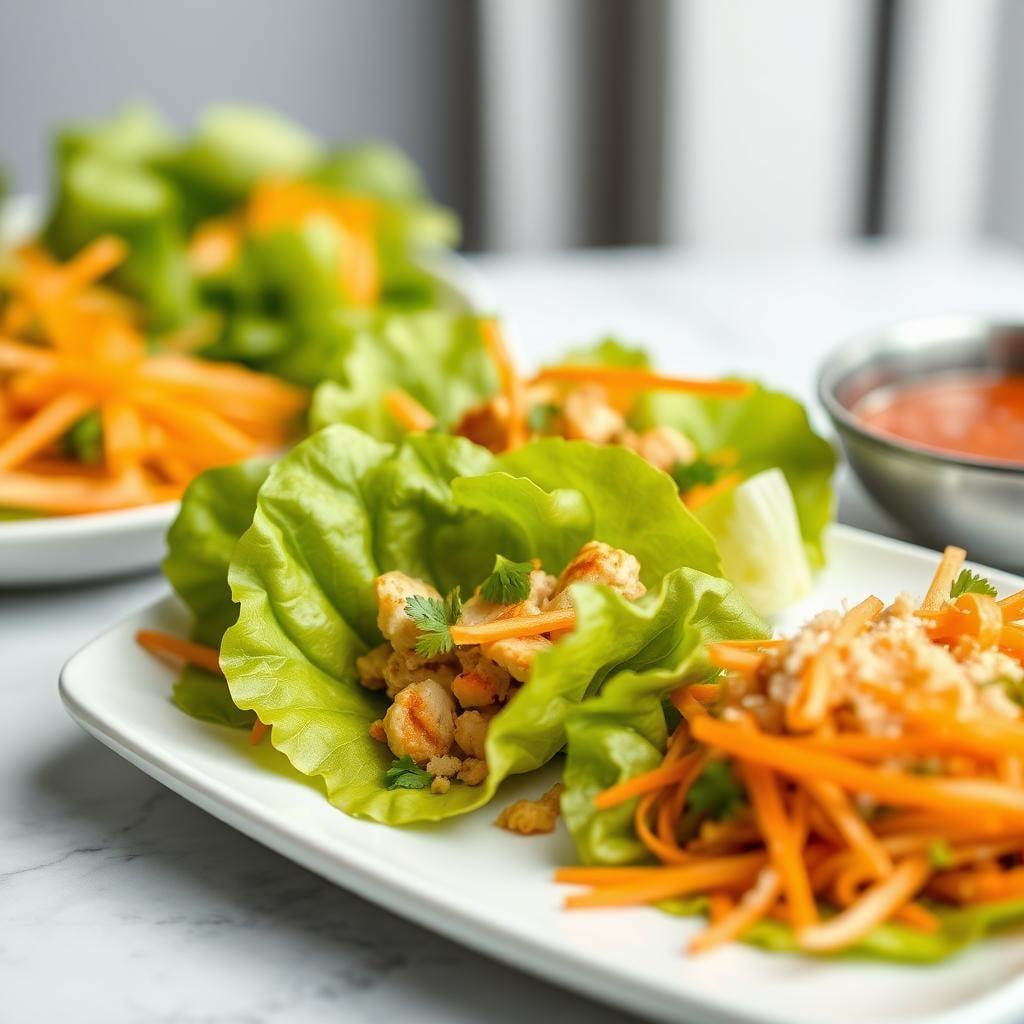 Thai-Inspired Chicken Lettuce Wraps Thai-Inspired Chicken Lettuce Wraps