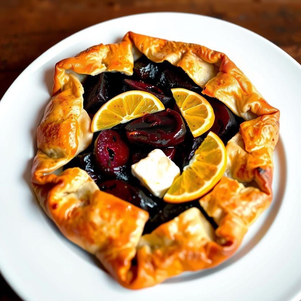 Balsamic-Glazed Roasted Beet and Goat Cheese Galette Balsamic-Glazed Roasted Beet and Goat Cheese Galette