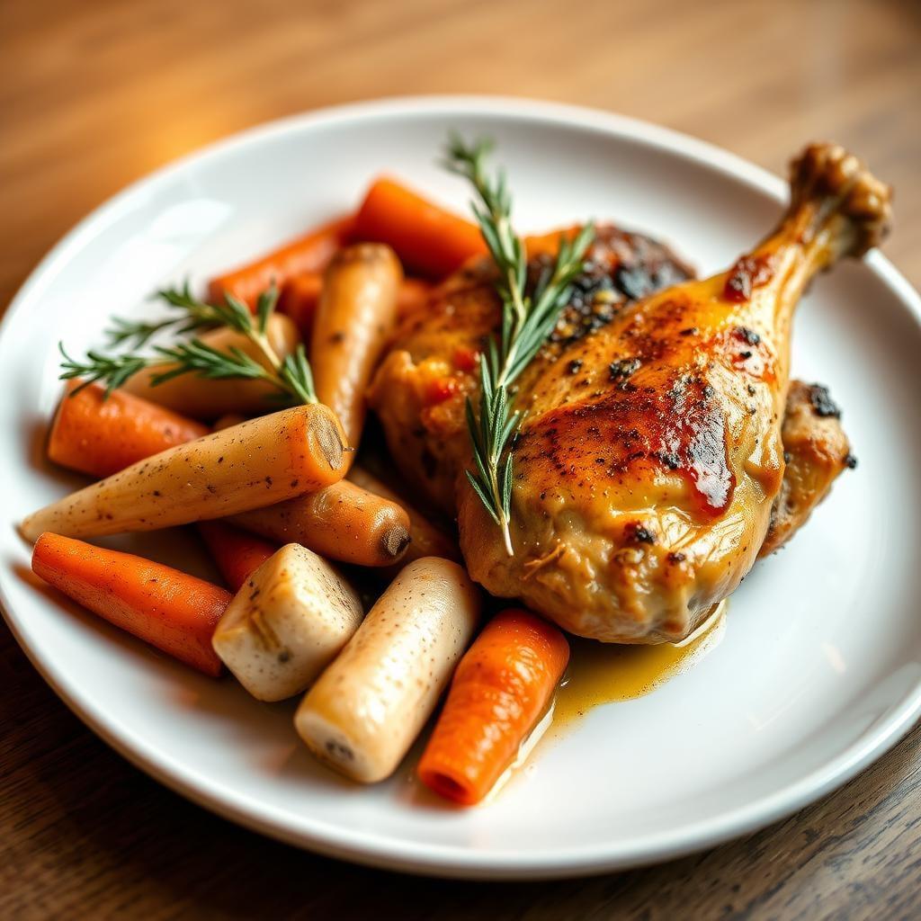 Rosemary Garlic Roasted Chicken with Root Vegetables Rosemary Garlic Roasted Chicken with Root Vegetables