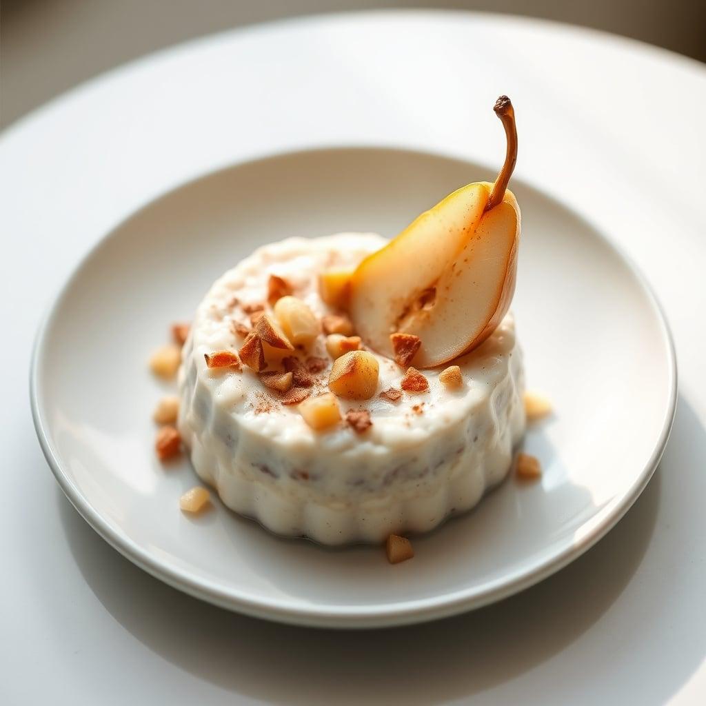 Almond Milk Overnight Oats with Cinnamon Pears