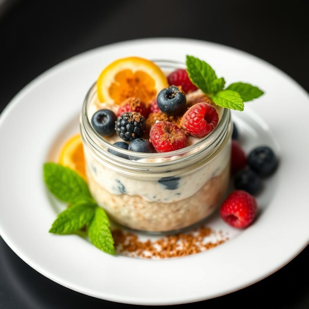 Maple Cinnamon Overnight Oats with Berries Maple Cinnamon Overnight Oats with Berries