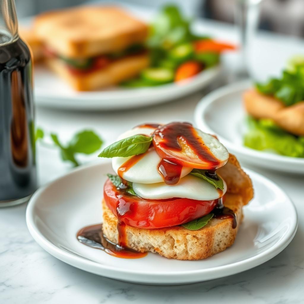 Caprese Sandwich with Balsamic Glaze Caprese Sandwich with Balsamic Glaze