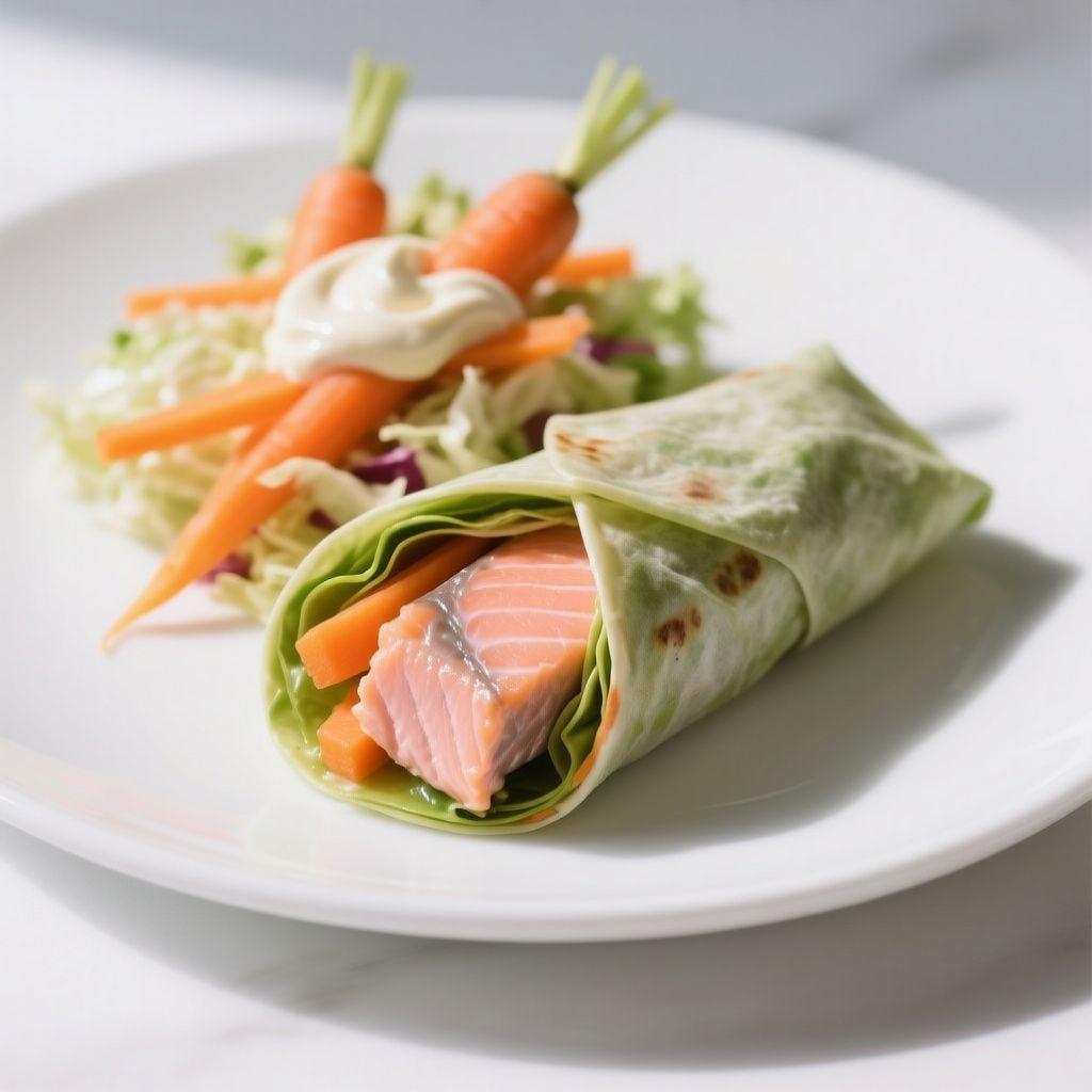 Canned Salmon and Carrot Slaw Wrap Canned Salmon and Carrot Slaw Wrap