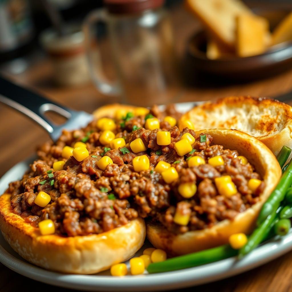 Sloppy Joe Style Ground Beef Skillet with Corn Sloppy Joe Style Ground Beef Skillet with Corn