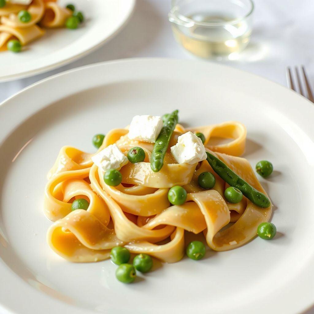 Creamy Lemon-Ricotta Pappardelle with Spring Peas Creamy Lemon-Ricotta Pappardelle with Spring Peas