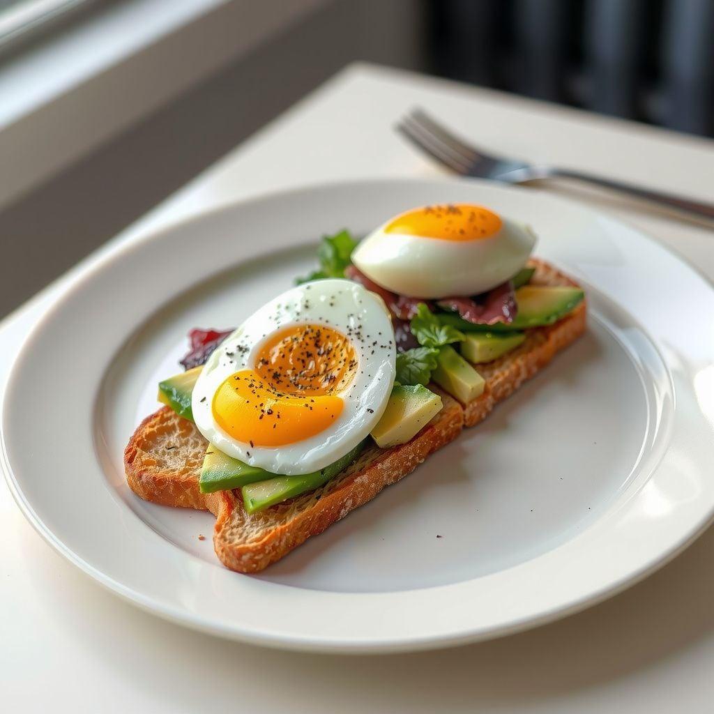 Avocado Toast with Pre-Boiled Eggs Avocado Toast with Pre-Boiled Eggs