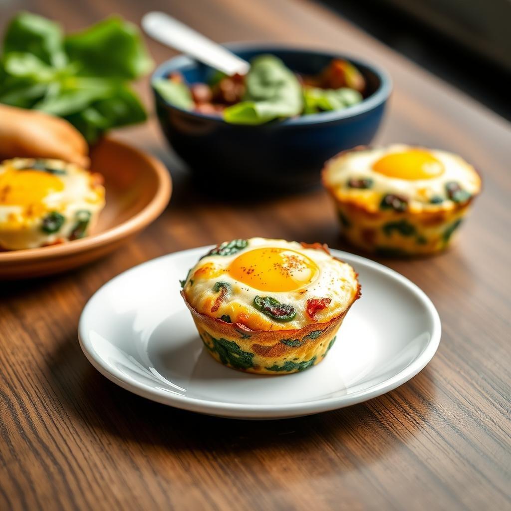 Egg & Bacon Breakfast Muffins with Spinach Egg & Bacon Breakfast Muffins with Spinach