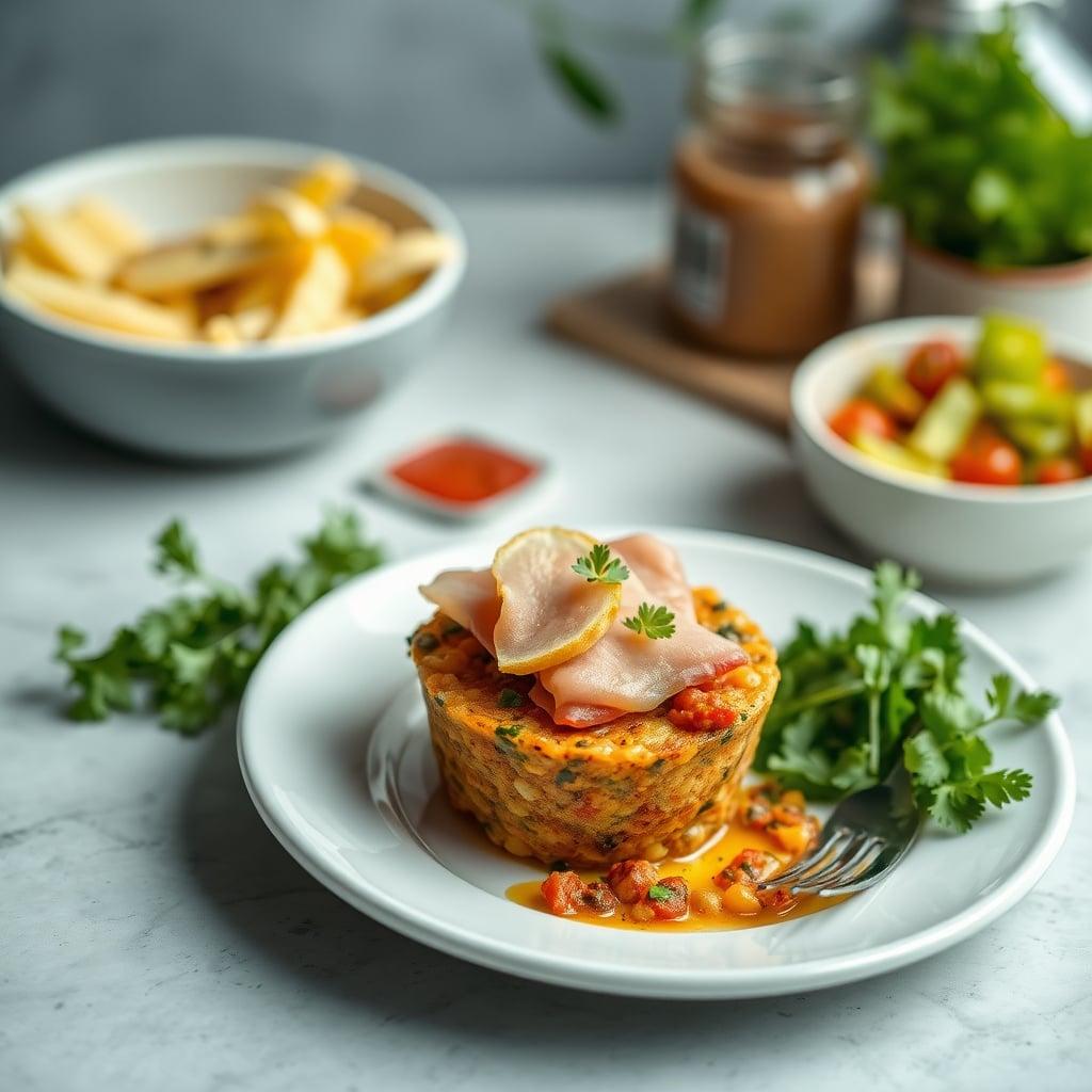Microwavable Lentil Cup with Ham Microwavable Lentil Cup with Ham