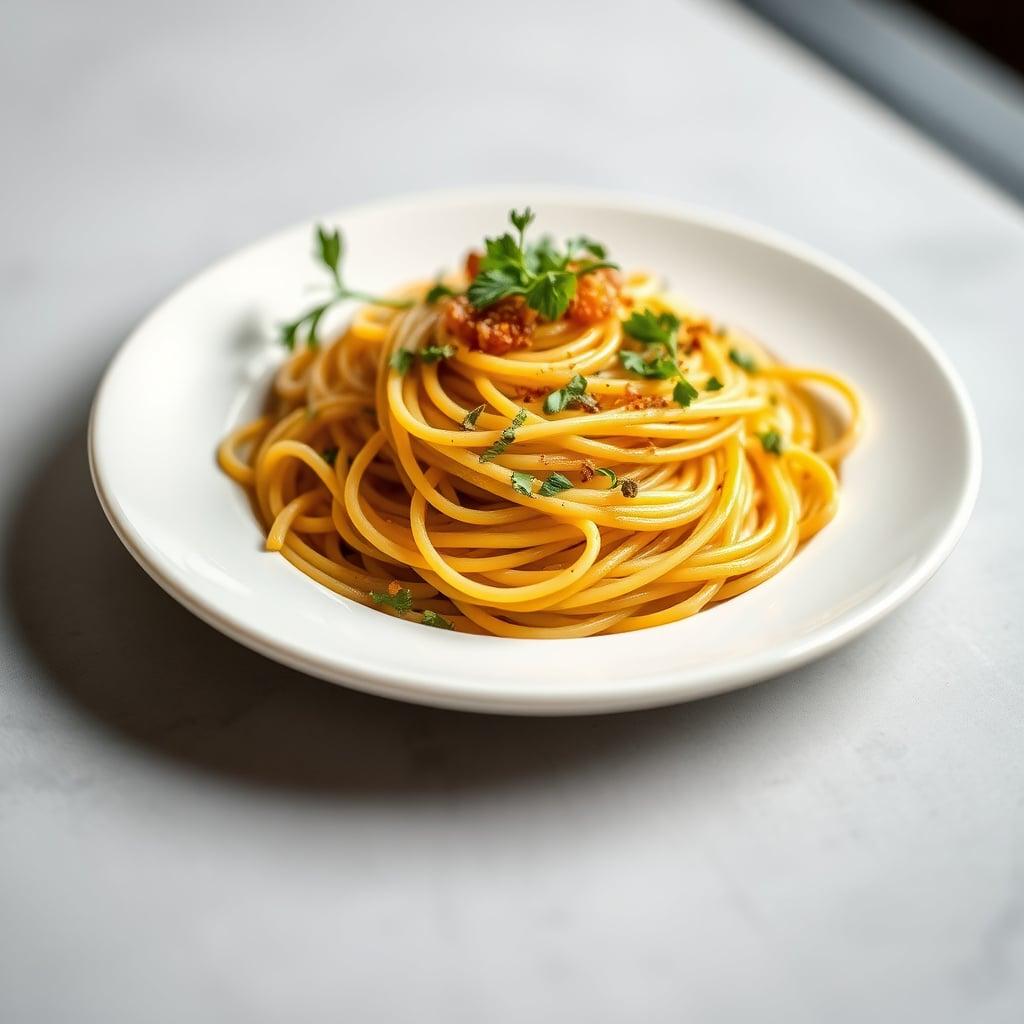 Spaghetti with Garlic Oil and Fresh Herbs Spaghetti with Garlic Oil and Fresh Herbs