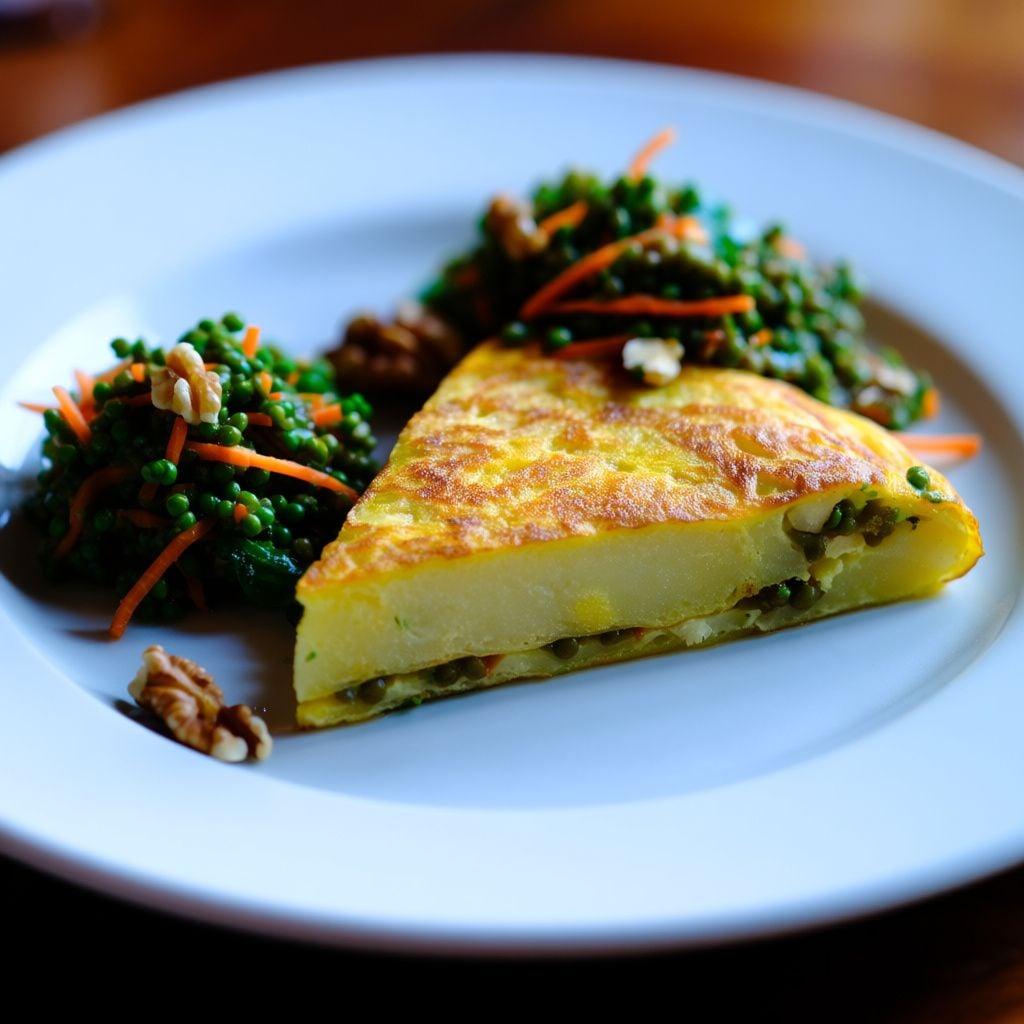 Classic Spanish Tortilla with Marinated Lentil Salad Classic Spanish Tortilla with Marinated Lentil Salad