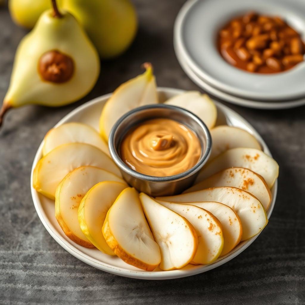 Fresh Pear Slices with Peanut Butter Fresh Pear Slices with Peanut Butter