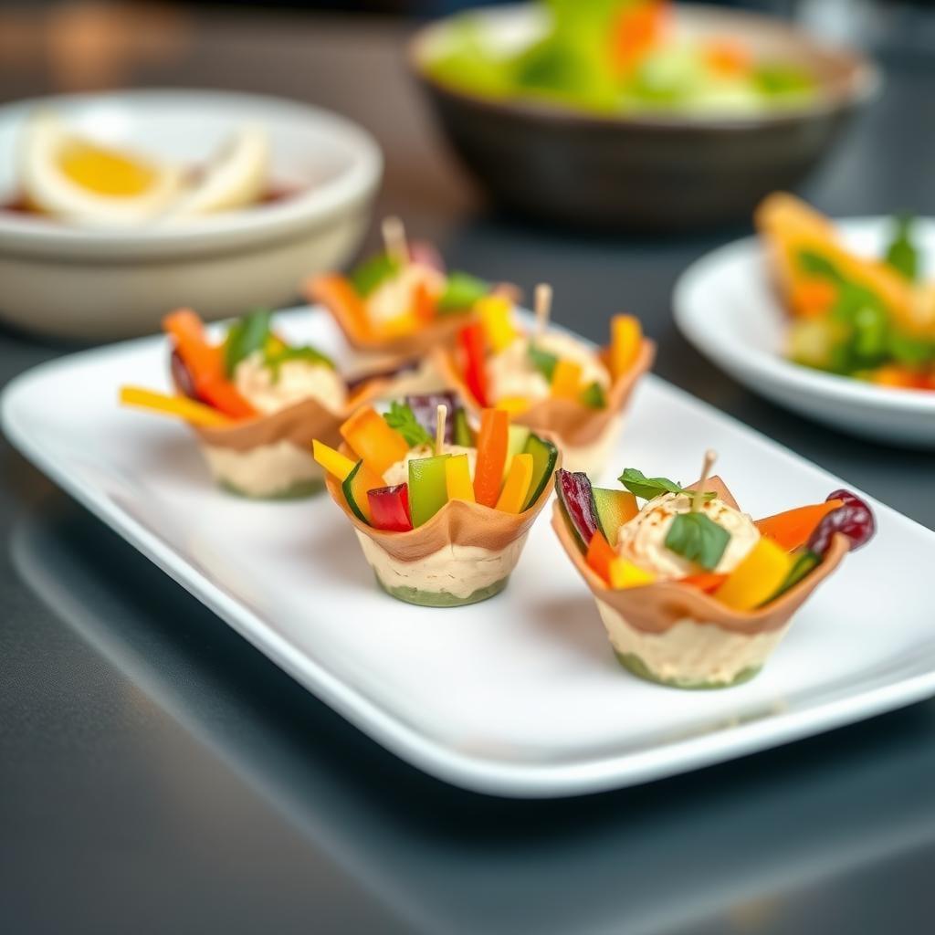 Rainbow Veggie & Hummus Cups Rainbow Veggie & Hummus Cups