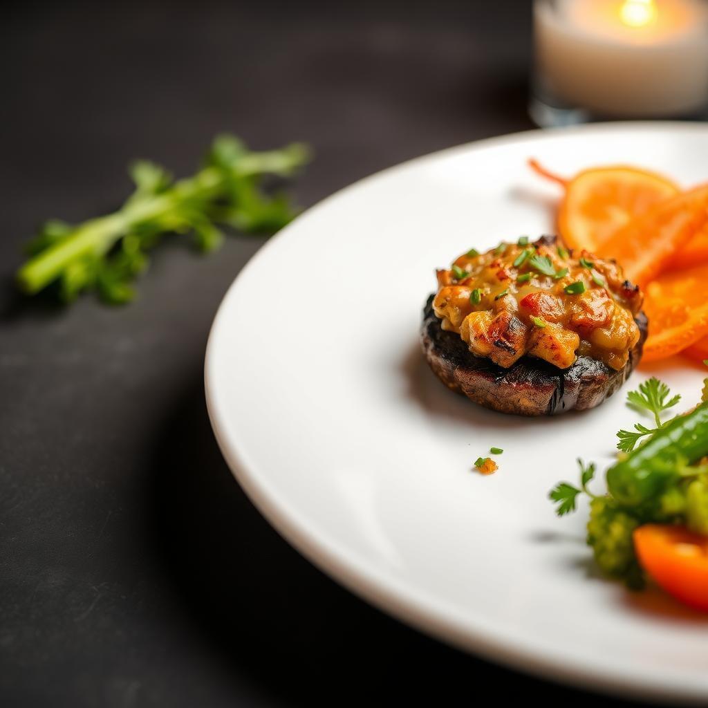 Air Fryer Mediterranean Stuffed Portobello Mushrooms