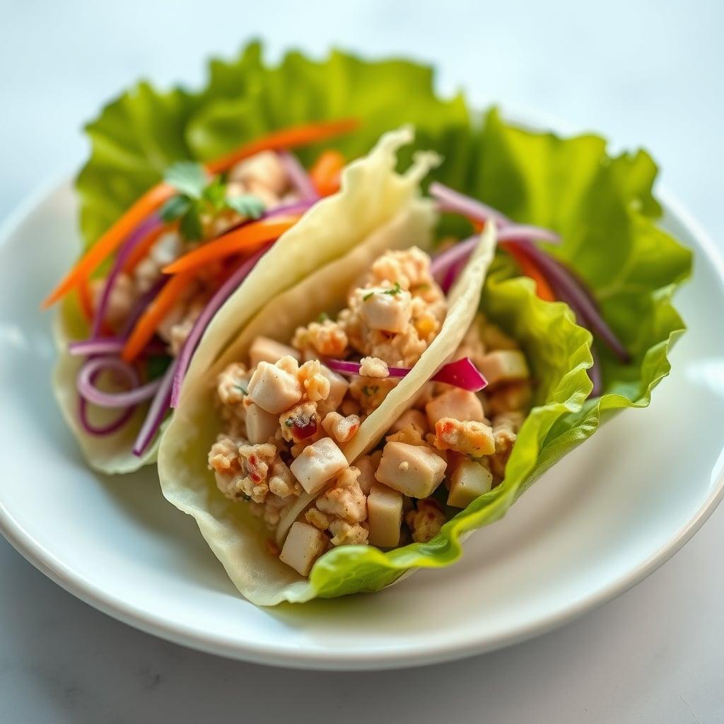 Ready-to-Eat Canned Tuna & Lettuce Wraps Ready-to-Eat Canned Tuna & Lettuce Wraps