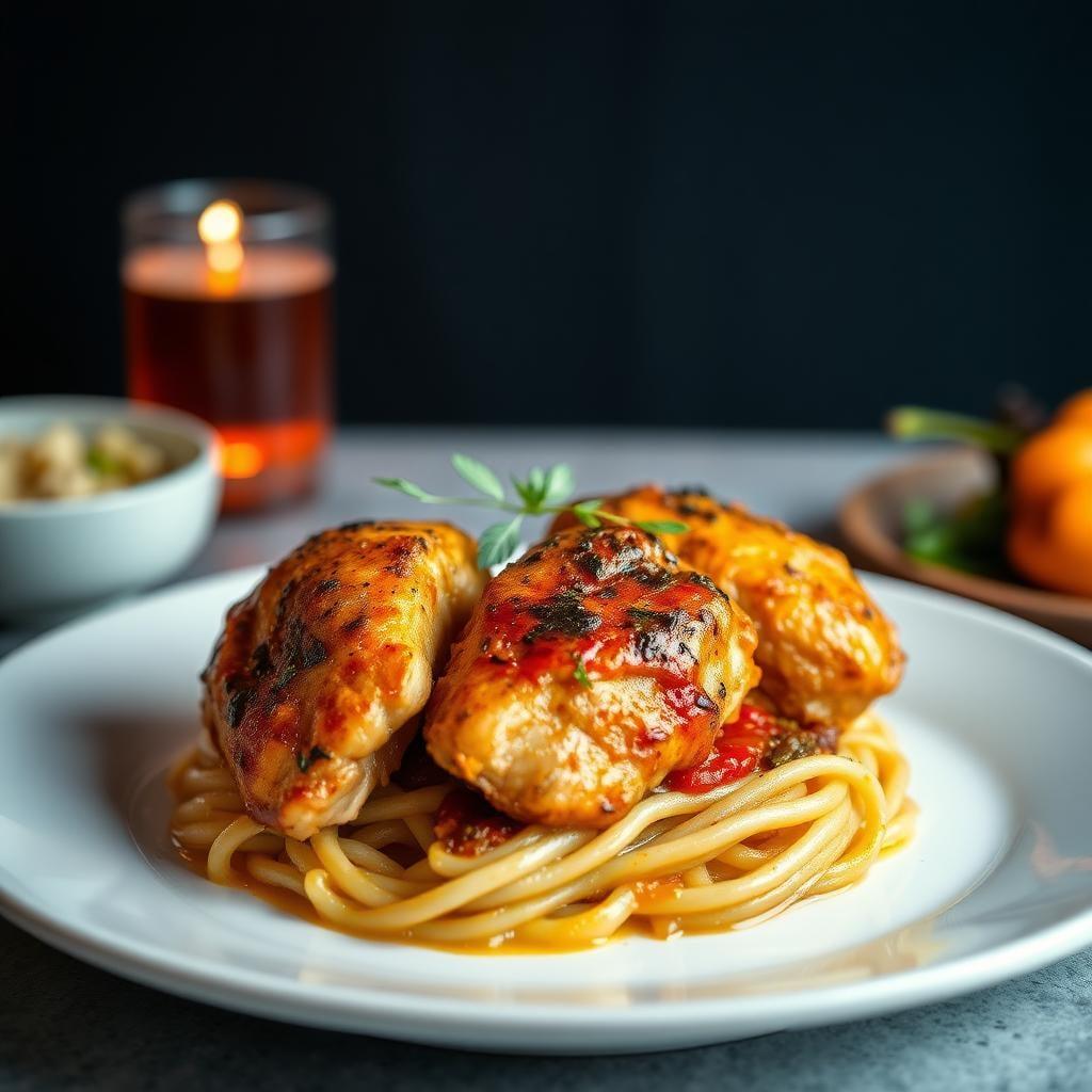 Smoky Paprika Chicken Thighs with Roasted Peppers Smoky Paprika Chicken Thighs with Roasted Peppers