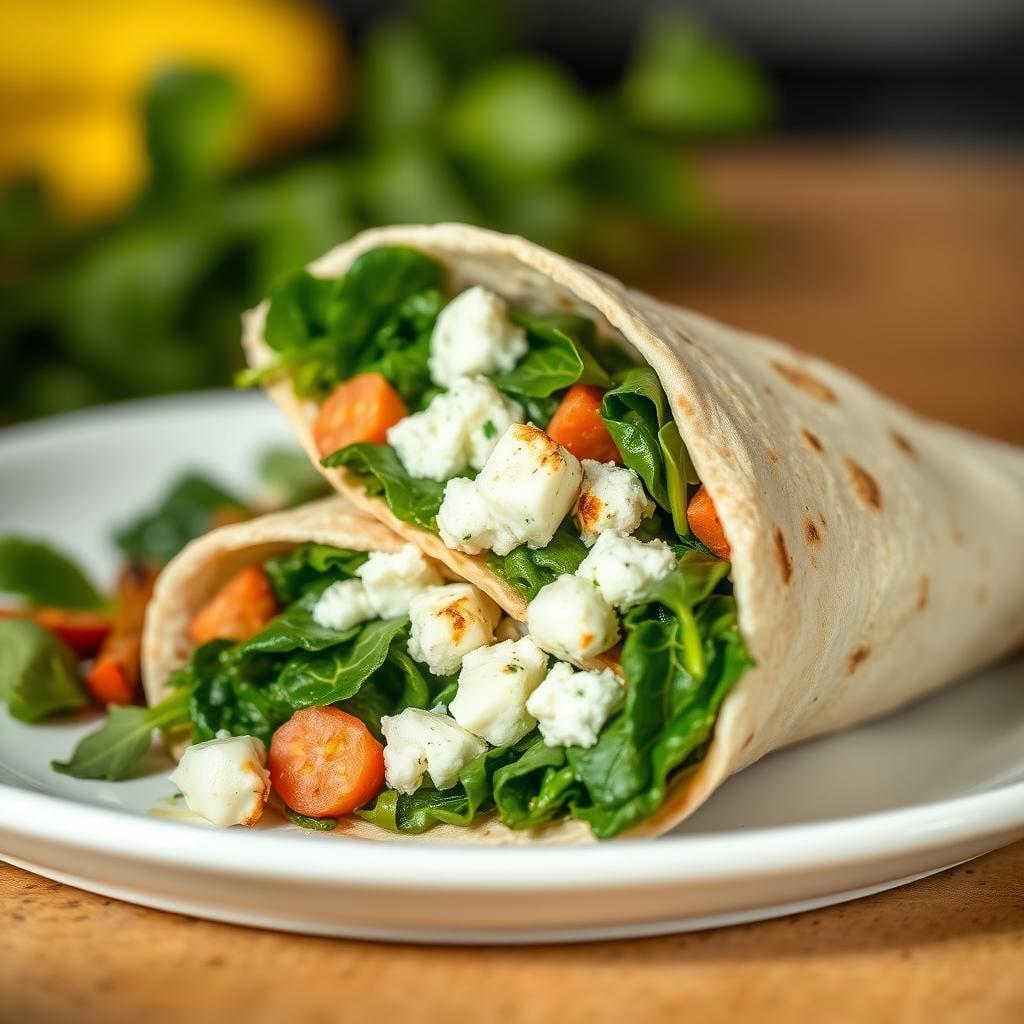 Savory Spinach & Feta Breakfast Wrap Savory Spinach & Feta Breakfast Wrap