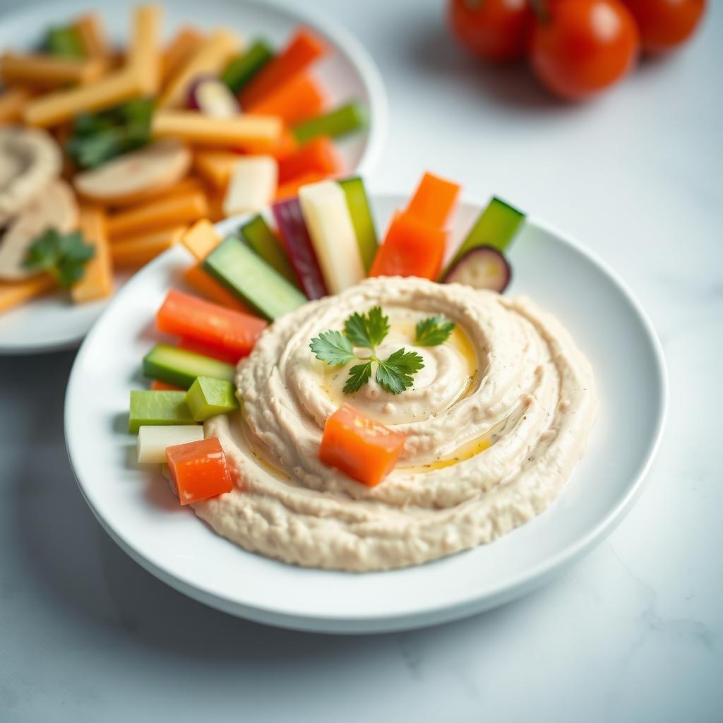 Hummus with Fresh Vegetable Crudités Hummus with Fresh Vegetable Crudités