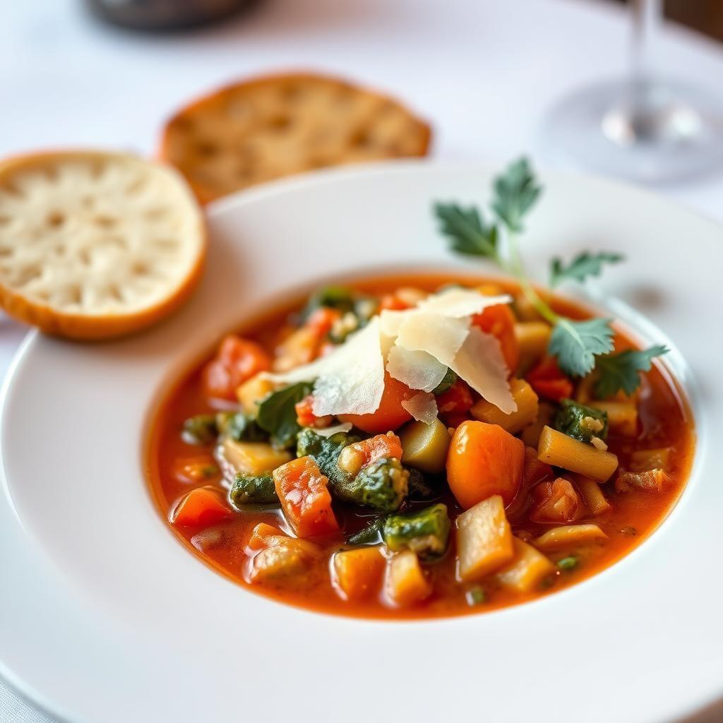 Hearty Vegetable Minestrone with Parmesan Hearty Vegetable Minestrone with Parmesan