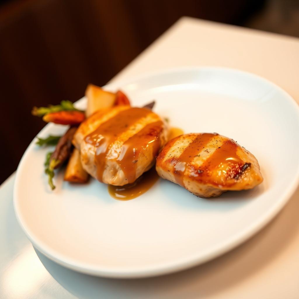 Honey Mustard Glazed Chicken with Roasted Vegetables Honey Mustard Glazed Chicken with Roasted Vegetables