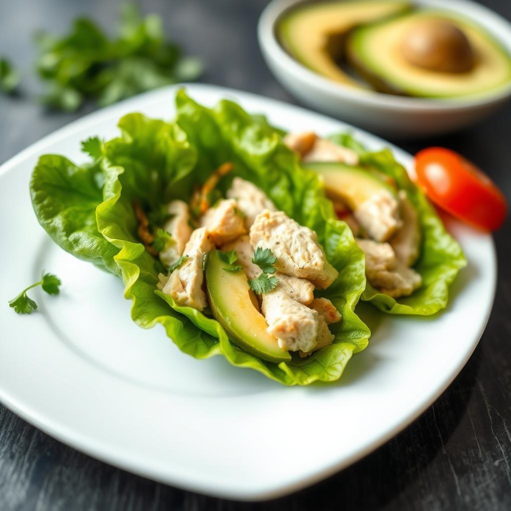 Turkey and Avocado Lettuce Wraps with Fresh Herbs Turkey and Avocado Lettuce Wraps with Fresh Herbs