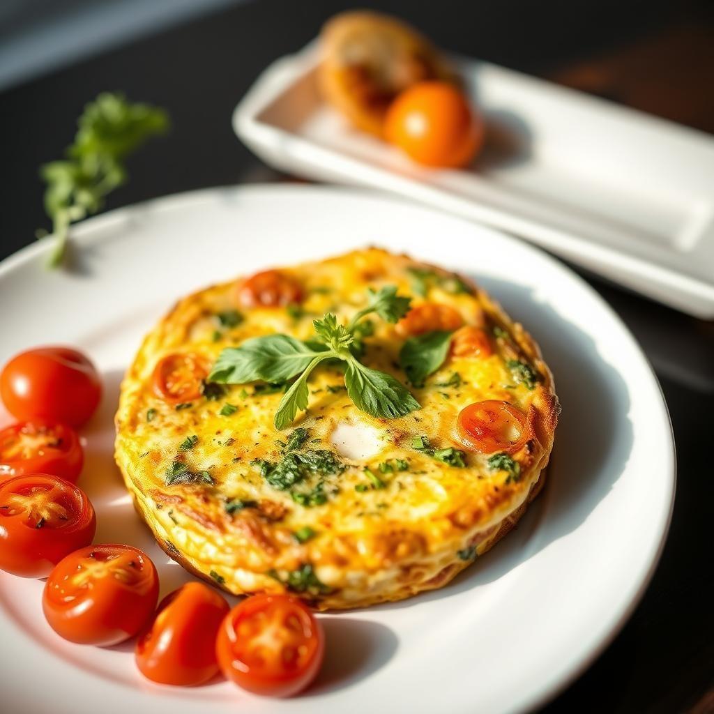Mediterranean Herb Frittata with Roasted Tomatoes Mediterranean Herb Frittata with Roasted Tomatoes
