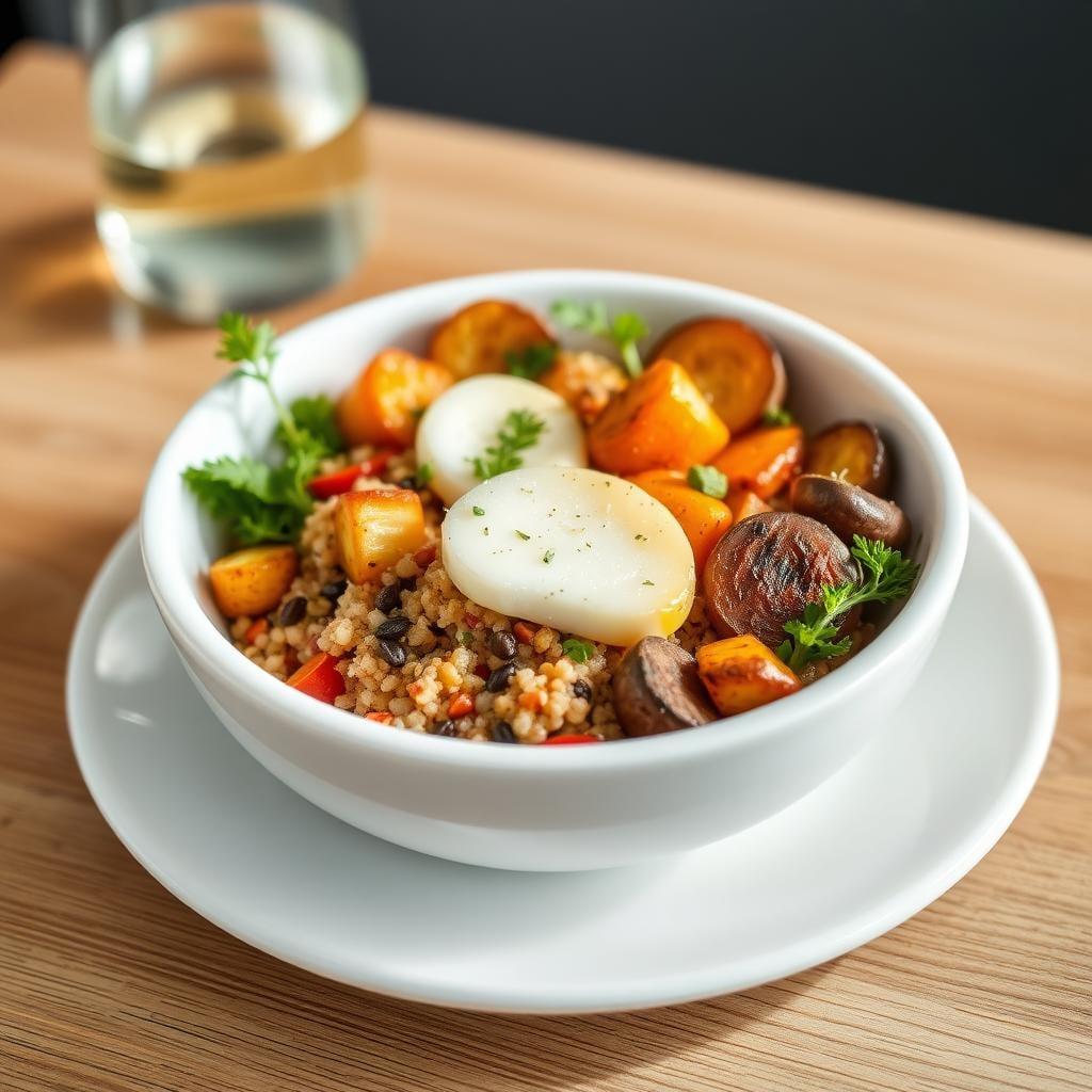 Mediterranean Quinoa Bowl with Roasted Vegetables Mediterranean Quinoa Bowl with Roasted Vegetables
