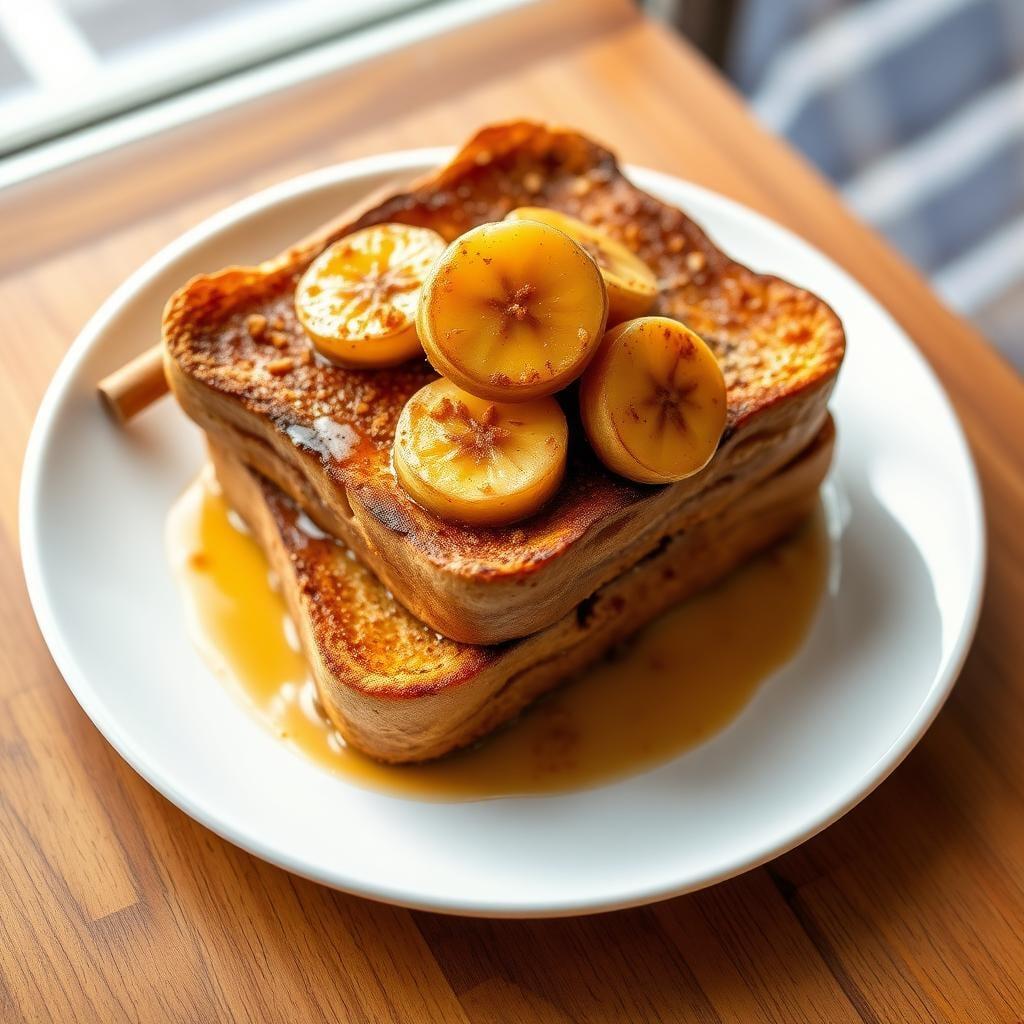 Maple Cinnamon French Toast with Caramelized Bananas