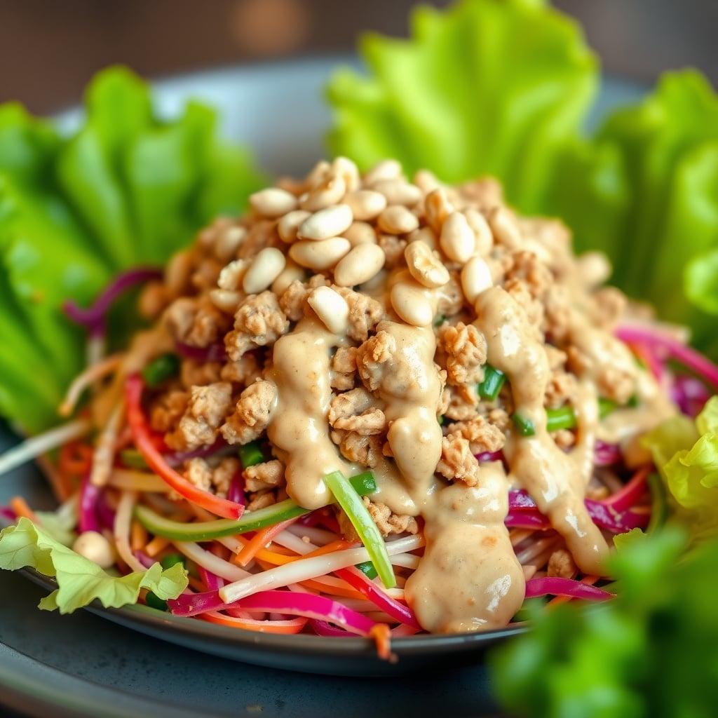 Spicy Peanut Turkey & Cabbage Salad with Lime Dressing Spicy Peanut Turkey & Cabbage Salad with Lime Dressing