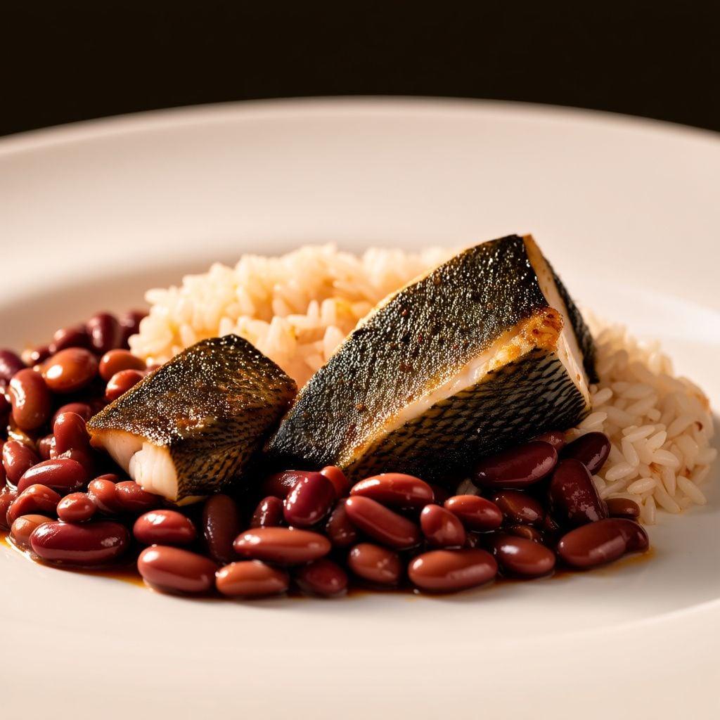 Cajun-Spiced Blackened Cod with Red Beans and Rice Cajun-Spiced Blackened Cod with Red Beans and Rice