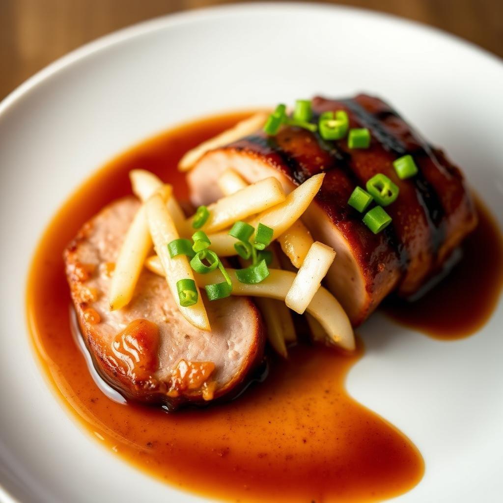 Ginger-Soy Glazed Pork Tenderloin with Asian Pear Slaw Ginger-Soy Glazed Pork Tenderloin with Asian Pear Slaw