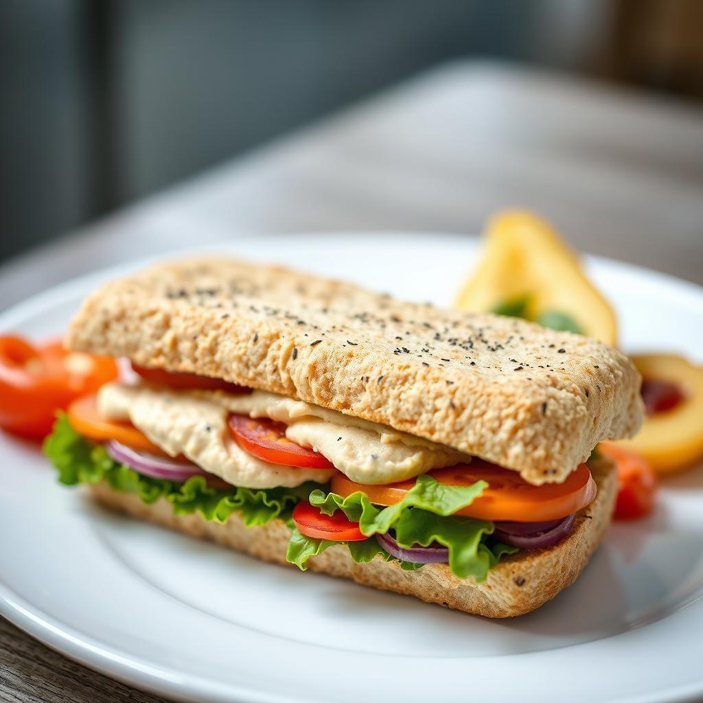 Hummus and Veggie Sandwich Hummus and Veggie Sandwich