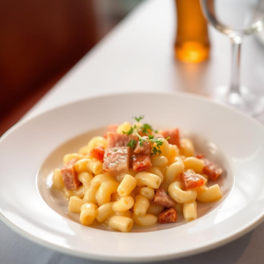 Baked Mac and Cheese with Ham