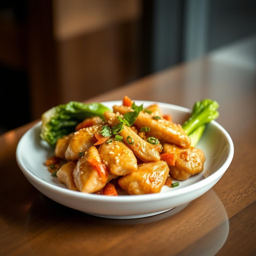 Quick Sesame Chicken with Baby Bok Choy Quick Sesame Chicken with Baby Bok Choy