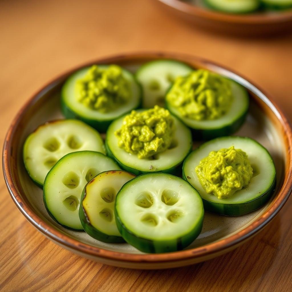 No-Cook Cucumber Slices with Guacamole No-Cook Cucumber Slices with Guacamole