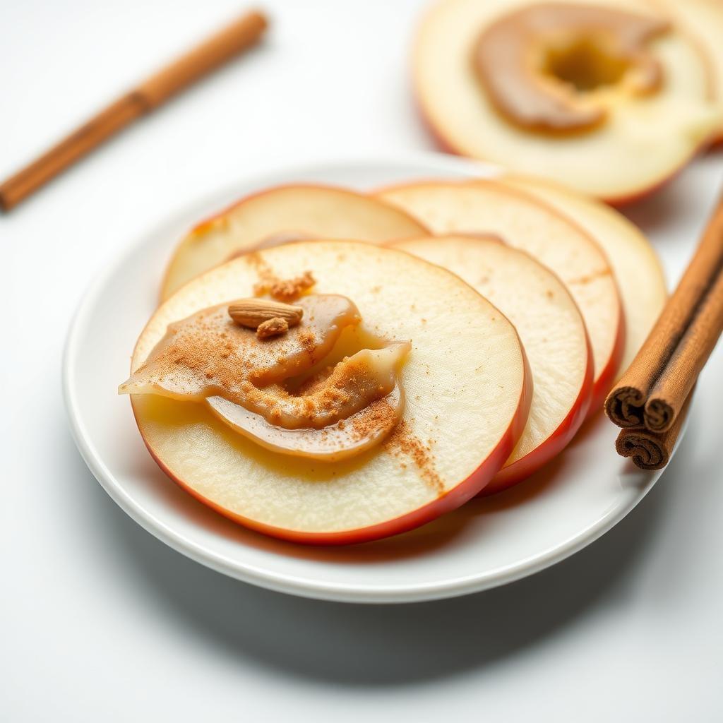 Apple Slices with Almond Butter and Cinnamon
