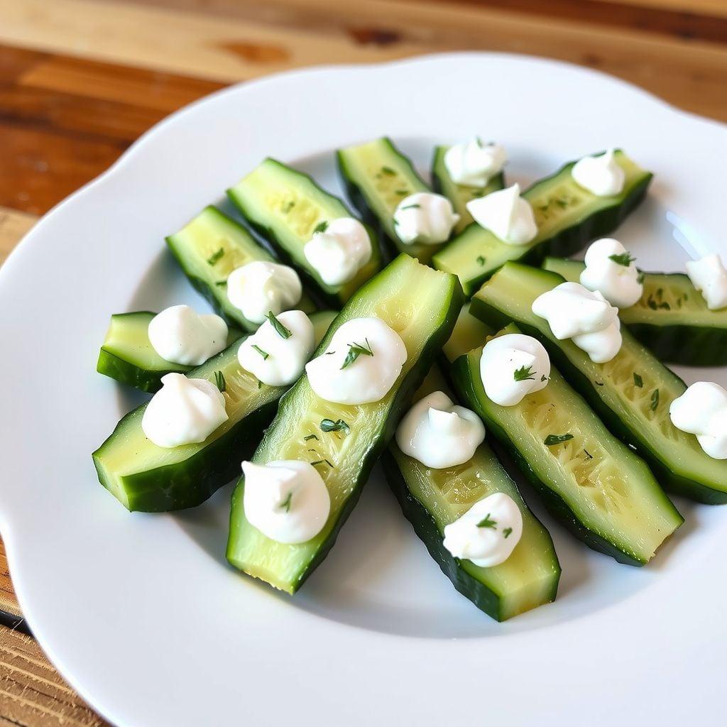 Cucumber Sticks with Whipped Feta & Dill Cucumber Sticks with Whipped Feta & Dill