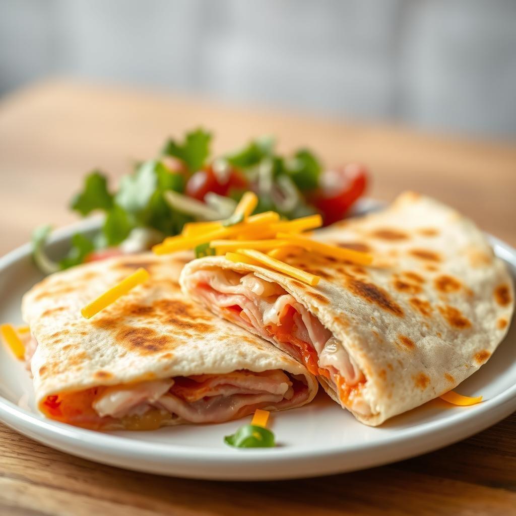 Quick Ham and Cheese Quesadilla Quick Ham and Cheese Quesadilla