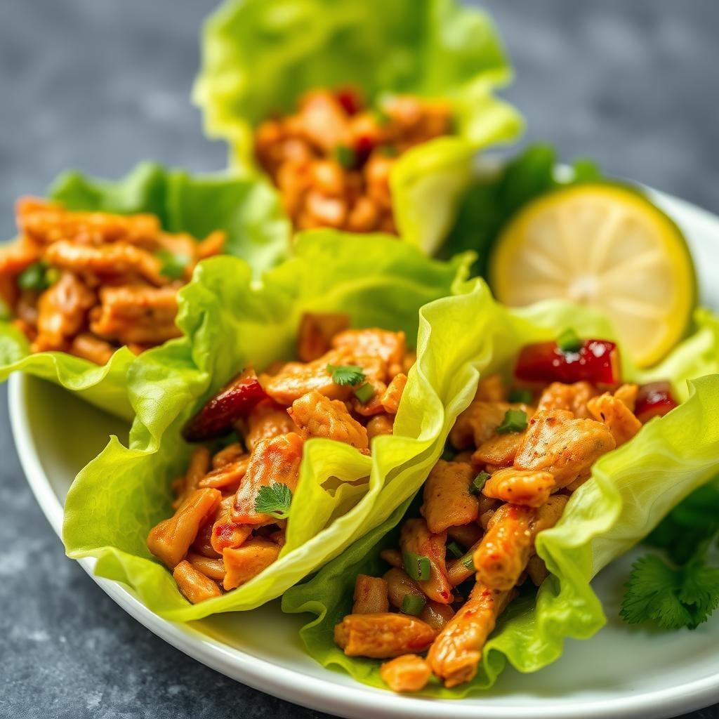 BBQ Pulled Chicken Lettuce Wraps