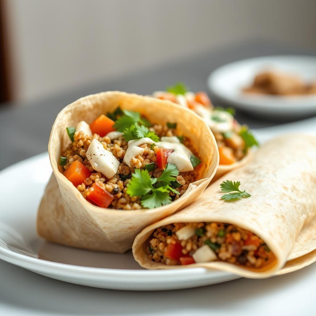 Mediterranean Quinoa Wraps with Tahini Dressing Mediterranean Quinoa Wraps with Tahini Dressing