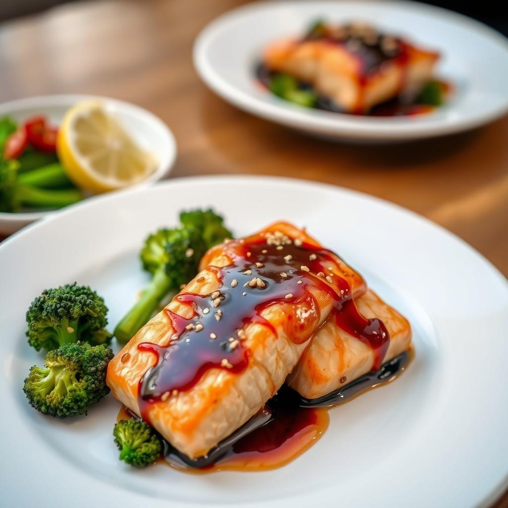 Teriyaki Glazed Salmon with Sesame Broccoli Teriyaki Glazed Salmon with Sesame Broccoli