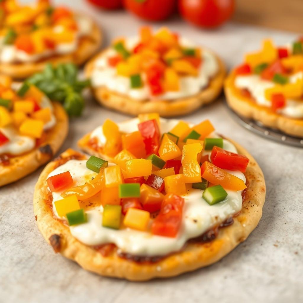 Build-Your-Own Pita Pizzas with Sweet Bell Peppers Build-Your-Own Pita Pizzas with Sweet Bell Peppers