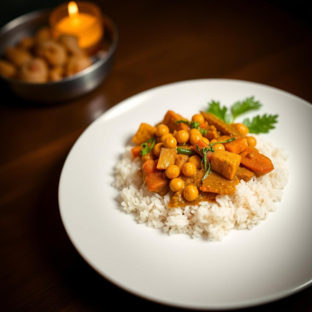 Vegetable and Chickpea Curry with Basmati Rice Vegetable and Chickpea Curry with Basmati Rice