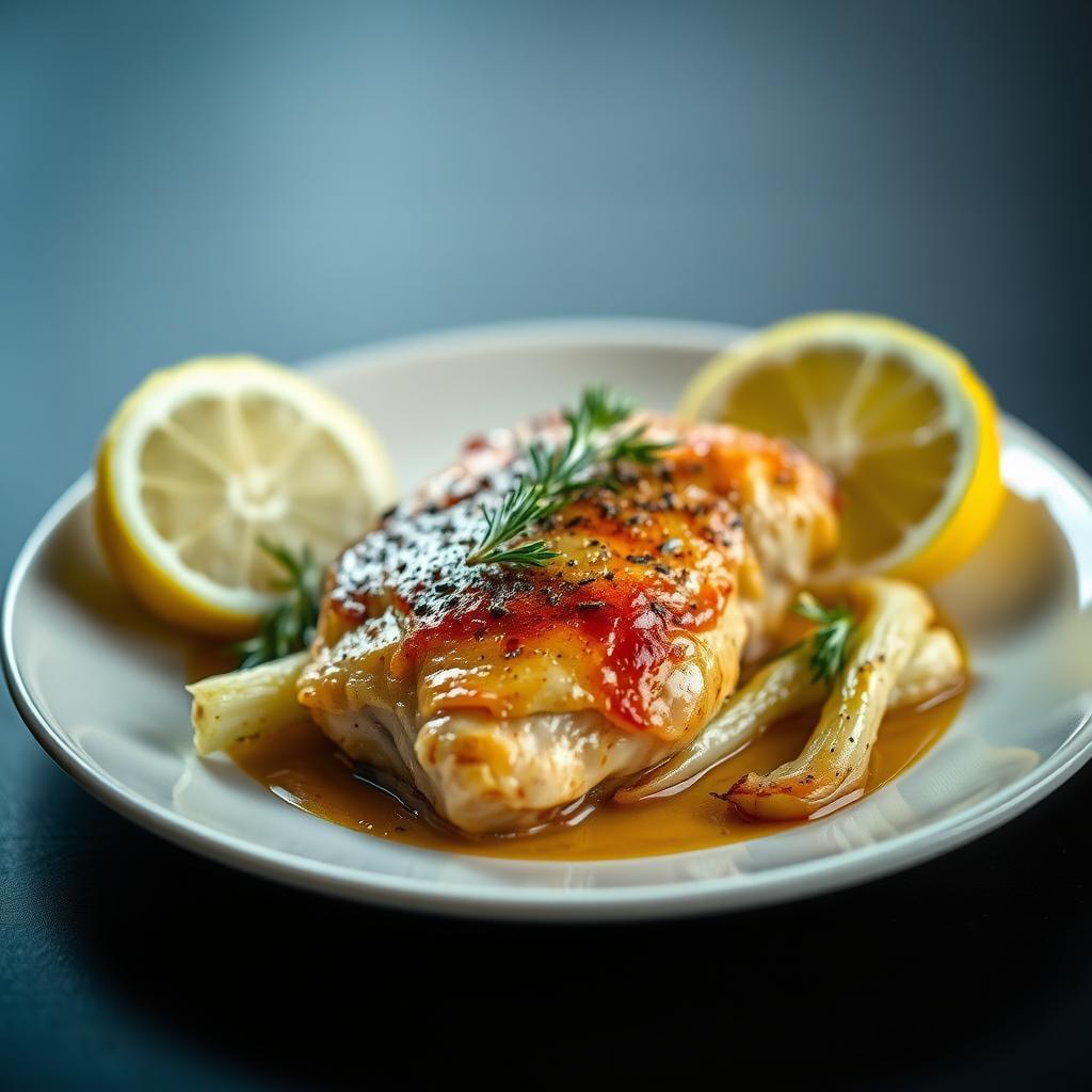 Rosemary Lemon Chicken Thighs with Roasted Fennel Rosemary Lemon Chicken Thighs with Roasted Fennel