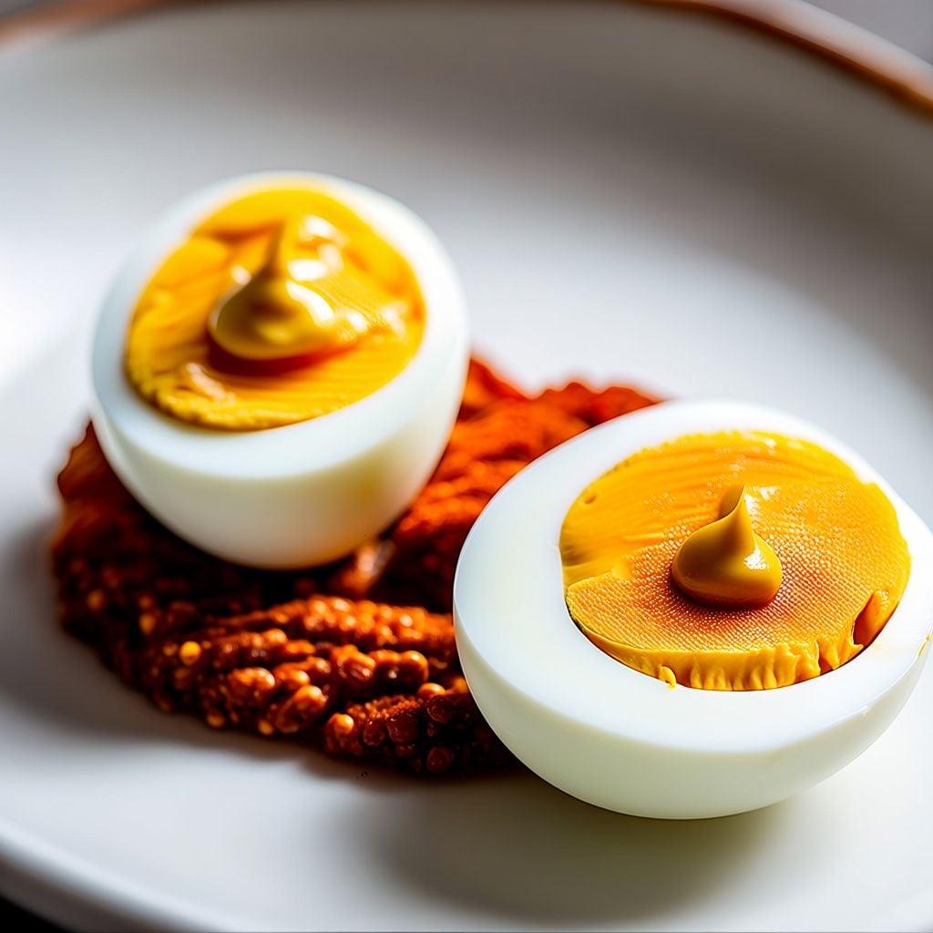 Hard-Boiled Eggs with Mustard and Paprika Hard-Boiled Eggs with Mustard and Paprika