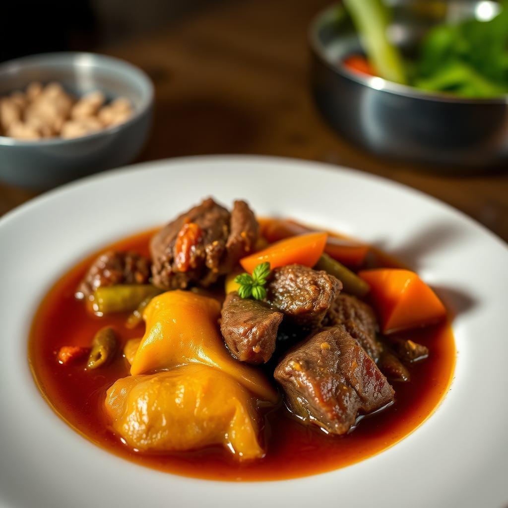Slow-Cooked Beef and Vegetable Stew Slow-Cooked Beef and Vegetable Stew