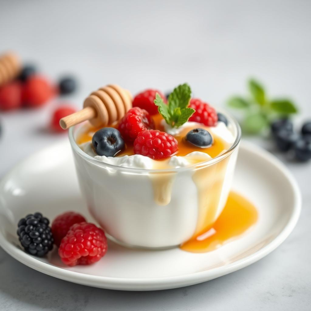 Greek Yogurt with Honey & Berries Greek Yogurt with Honey & Berries
